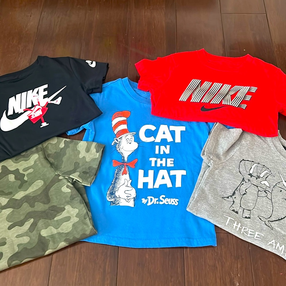 4T Tshirt Bundle, Nike Boys Shirts, Short Sleeve 4T Lot, Summer Shirts